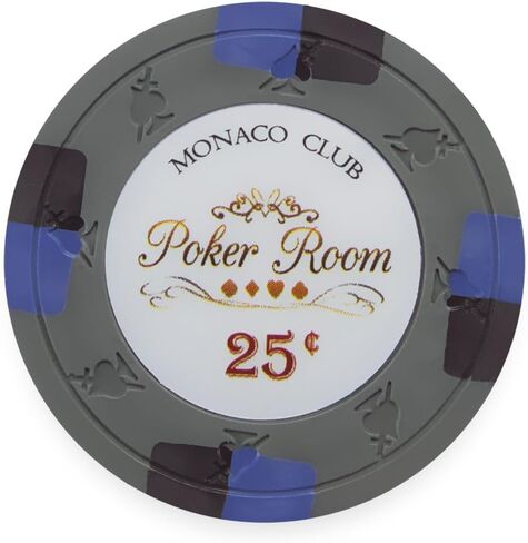 Playzaic 13.5 جرام Monaco Club Premium Poker Chips (50 حزمة) مجموعة مركبة من الطين الثقيل - رقائق كازينو كبيرة مع فئات تكساس هولدم، بلاك جاك - ملحقات ألعاب الرهان (0.50 دولار برتقالي) in Kuwait