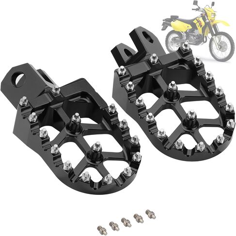 Motorcycle CNC Rest Pedal Foot Pegs Dirt Bike Footpegs for DRZ400S 2000-2022/DRZ400SM 2005-2020/DRZ400E 2000-2007/DRZ400 2000-2004/RM125 RM250 RM250Z RMX250,Gold in Saudi Arabia