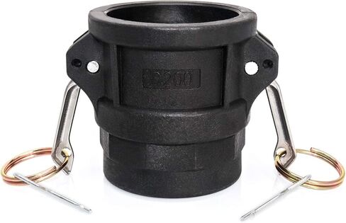 QWORK Hose Fitting, Polypropylene Type D Cam & Groove Fitting- -2" Female Coupler x 2" NPT Female in Saudi Arabia