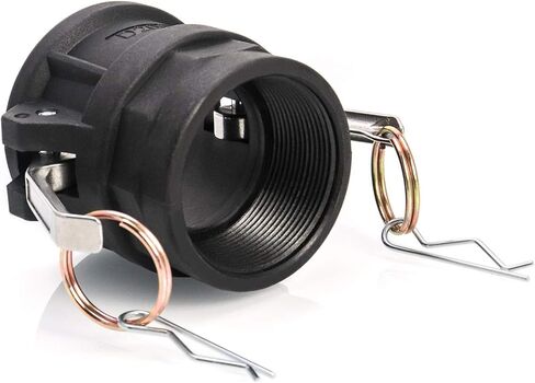 QWORK Hose Fitting, Polypropylene Type D Cam & Groove Fitting- -2" Female Coupler x 2" NPT Female in Saudi Arabia