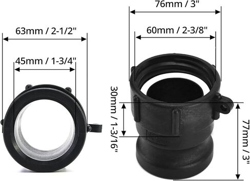 QWORK Cam and Groove Fitting, 2" Buttress x 2" Male Adapter, 1 Piece in Saudi Arabia