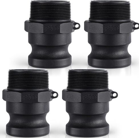 Pangda 4 Pcs 1 Inch Camlock Fittings Poly Standard Type F Camlock Couplings Male Adapter Male Thread Cam Lock Fittings Polypropylene Cam Groove Coupling in Saudi Arabia