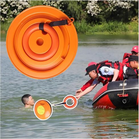 Emergency Rescue Disc - Portable Throwable Flotation Device, 331 LBS Load, Easy Grip Orange Frisbee for Water Safety, Ideal for Lakes, Beaches & Yachts - 3 Pack in Saudi Arabia
