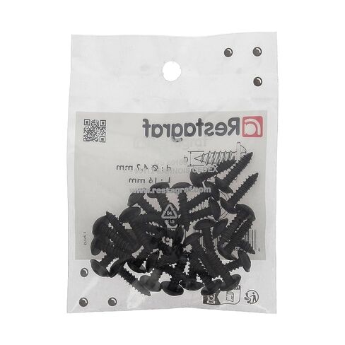 RLX TORX مسامير معدنية رأس مستديرة RLX في كيس 4.2 مم × 16 مم ، NFE 25-655 ، الزنك الأسود ، حزمة 30 in Saudi Arabia
