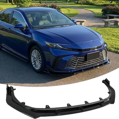 مفسد شفة الأمامي الشفاه ملائمة لتويوتا كامري LE/SE/XLE/XSE 2025 2026 إكسسوارات طقم جسم الذقن (Gloss Black) in Kuwait