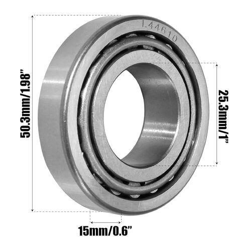 L44643/L44610 Tapered Roller Bearing Cone and Cup, 1.0000" Bore x 1.9800" OD x 0.5906" Thick Chrome Steel Taper Set A14 Bearings JD8933 JD8253 – Trailer Wheel Bearing Kit in Saudi Arabia
