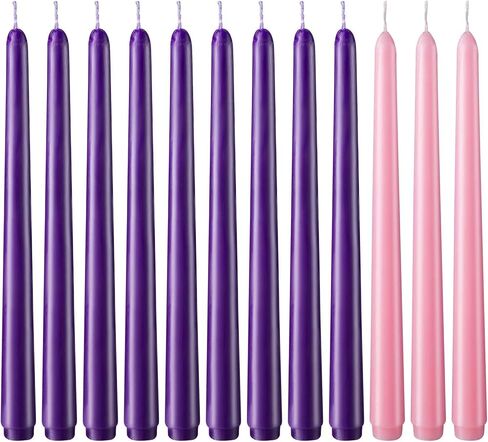 Hausware 36 Pack Taper Candles, 8 Hour Burn Time,Unscented Dripless and Smokeless, 10 inch Elegant Premium Quality Dinner Candle for Home Décor, Restaurant, Wedding, Party Candlesticks(Ivory) in Saudi Arabia