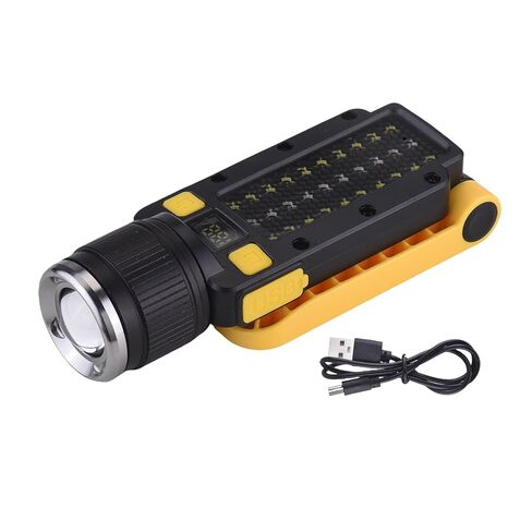 Karlak Versatile Lighting for Repairs, Rechargeable Work Light with Rotatable Head, Digital Battery Display, 2 Lighting Modes, Foldable LED Work Light with Multiple Placement Options, (Work Light) in Saudi Arabia