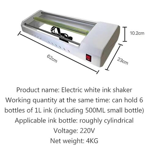 Electric Paint Shaker Machine, Avoid Precipitation Rolling Machine, DIY Vortex Mixer, Hold 6 Bottles of 1L Ink, Rotator Shaker Roller Device, for Applicable to Cylindrical Bottles in Saudi Arabia