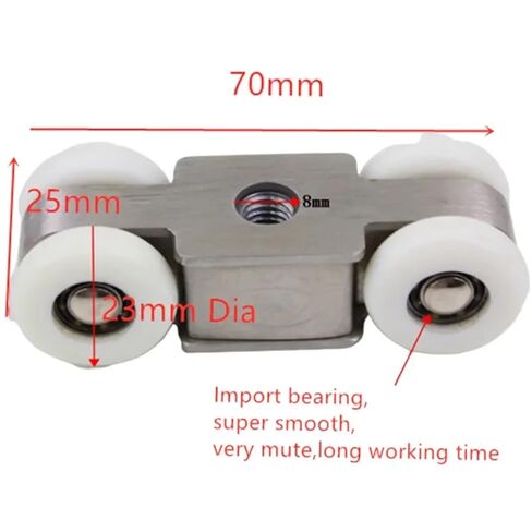 Stainless Steel 4 Wheels Pulley Runner for Kitchen Bathroom Glass Wood Slide Door Crane Pulley Moving Door Crane Rail Pulley in Saudi Arabia