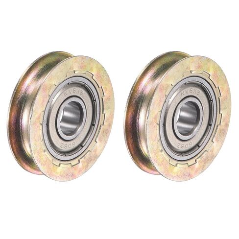2pcs U Groove Sliding Door Roller 8mm Shaft Hole 32mm Dia. Bearing Steel Sliding Wheels/Rollers/Pulleys for Furniture Hardware in Saudi Arabia