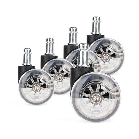 5PCS 2inches Office Chair Caster Wheels Swivel Rubber Soft Safe Rollers Transparent Furniture Wheel for Furniture in Saudi Arabia