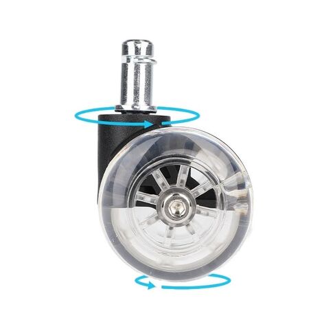 5PCS 2inches Office Chair Caster Wheels Swivel Rubber Soft Safe Rollers Transparent Furniture Wheel for Furniture in Saudi Arabia