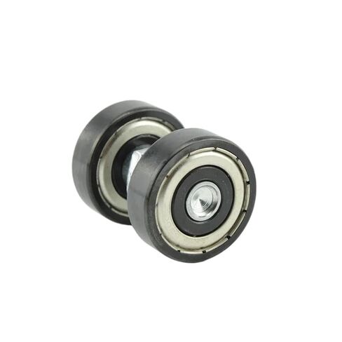 Pulley Sliding Door Hanging Rail Guide Accessories Wheel Track(Pink) in Saudi Arabia