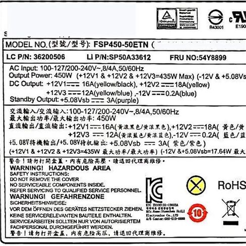 PSU محول التيار الكهربائي 14Pin 450W PSU التبديل كابل محول لFSP450-50ETN in Kuwait