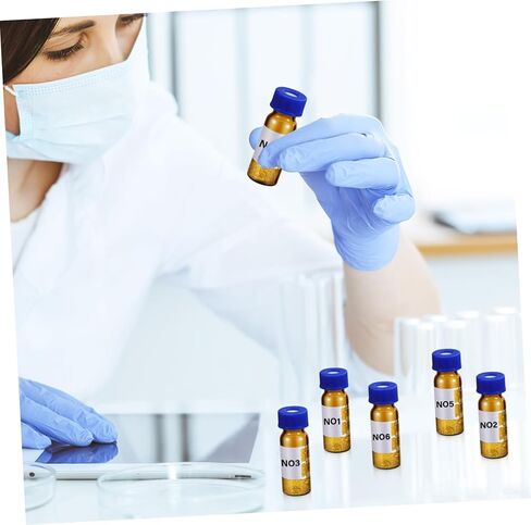 Cabilock 100 Pcs Glass Vials Mini Bottles with Lids Amber Bottles 1.5ml/2ml Graduated for Accurate Measurement in Saudi Arabia