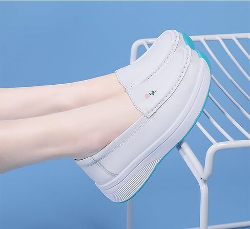 أحذية CROSSBABY النسائية سهلة الارتداء للرضاعة خفيفة الوزن ومقاومة للانزلاق، أحذية عمل طبية مريحة، مقاومة للتنفس في المطاعم، أحذية جلدية بدون كعب in Kuwait
