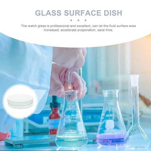 VILLFUL 10pcs Laboratory Watch Glass for Chemical Experiments School Science Teaching Evaporating Dish Glassware for Fluid Surface Acceleration in Saudi Arabia