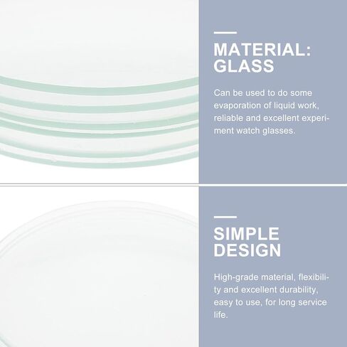 VILLFUL 10pcs Laboratory Watch Glass for Chemical Experiments School Science Teaching Evaporating Dish Glassware for Fluid Surface Acceleration in Saudi Arabia