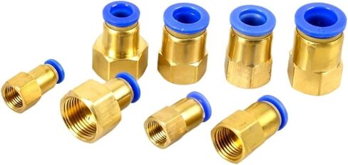 PCF تركيب أنابيب الهواء 4 6 8 10 12 مم خرطوم أنبوب 1/8 "3/8" 1/2 "خيط الأنابيب القياسي 1/4" أنثى الموضوع النحاس موصل هوائي تركيب سريع مشترك (PCF8-04) in Kuwait