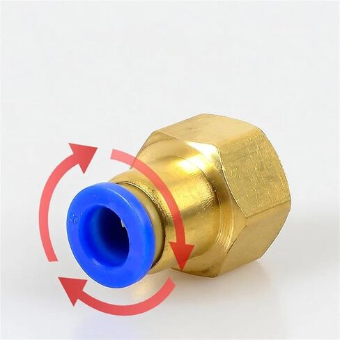PCF تركيب أنابيب الهواء 4 6 8 10 12 مم خرطوم أنبوب 1/8 "3/8" 1/2 "خيط الأنابيب القياسي 1/4" أنثى الموضوع النحاس موصل هوائي تركيب سريع مشترك (PCF8-04) in Kuwait