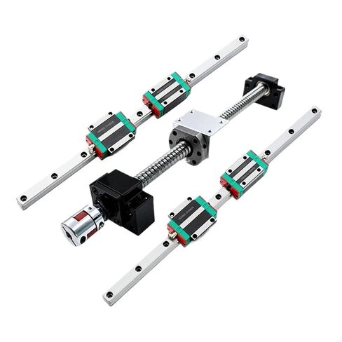 Two Sets of Square Linear Guides (HGR20), Guide Blocks (HGH20CA), SFU1605 Ball Screws (5mm), and BK12BF12 Ball Screws.(HG20-150 1605-150) in Saudi Arabia