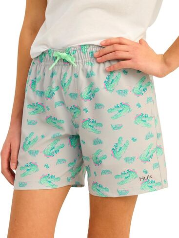 HUK Unisex Kid's Pursuit Volley Pattern, Quick-Dry Shorts, Windsurfer in Kuwait