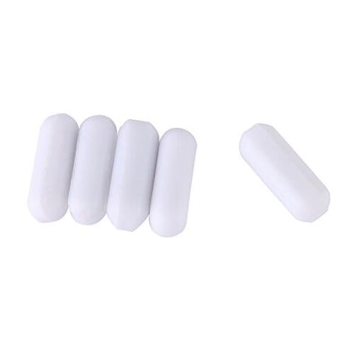 TOPINCN 5 قطعة محرك مغناطيسي خلاط تحريك بار نوع C اللون الأبيض PTFE تحريك بار مختبر النمام البرغوث للخلاط المغناطيسي (C5 * 15 مللي متر) in Kuwait