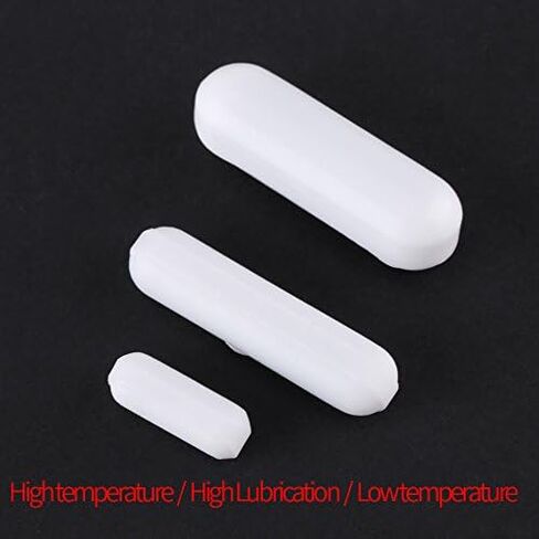 TOPINCN 5 قطعة محرك مغناطيسي خلاط تحريك بار نوع C اللون الأبيض PTFE تحريك بار مختبر النمام البرغوث للخلاط المغناطيسي (C5 * 15 مللي متر) in Kuwait