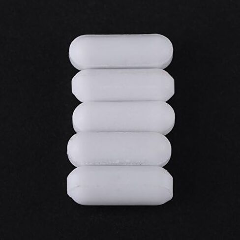 TOPINCN 5 قطعة محرك مغناطيسي خلاط تحريك بار نوع C اللون الأبيض PTFE تحريك بار مختبر النمام البرغوث للخلاط المغناطيسي (C5 * 15 مللي متر) in Kuwait