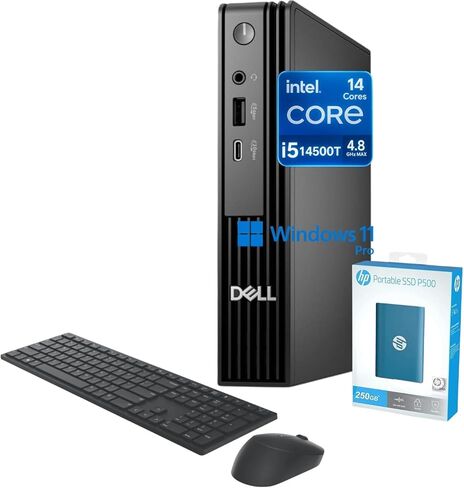Dell Inspiron 3910 Business Desktop Computer ، 12th Gen Intel Core I5-12400 ، Windows 11 Pro ، RAM 16GB ، 512GB SSD ، Intel UHD Graphics ، Bluetooth ، WiFi ، لوحة المفاتيح والماوس ، Mist Blue in Saudi Arabia
