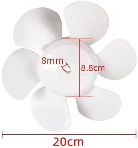 Exhaust Fan Replacement Blades 6 8 10 Inch Glue Material Accessories for Kitchen or Bathroom Ventilation Fans(8in) in Saudi Arabia