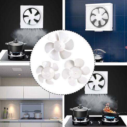 Exhaust Fan Replacement Blades 6 8 10 Inch Glue Material Accessories for Kitchen or Bathroom Ventilation Fans(8in) in Saudi Arabia