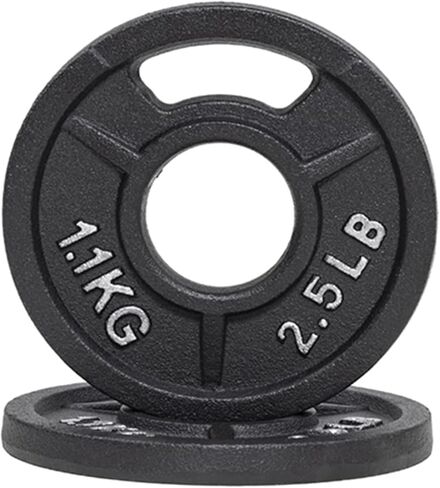 2-Inch Olympic and 1-Inch Standard Cast Iron Weight Plate for Strength Training & Weightlifting, Multiple Weights Available in Kuwait