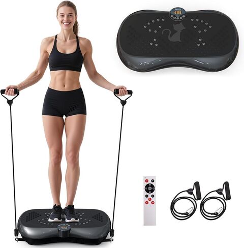 KRYLIX Vibration Plate Machine Exercise Platform for Whole Body Vibration Workout Weight Loss Lymphatic Drainage Fitness Platform Exercise Machine Vibrating Platform for Women Men in Saudi Arabia