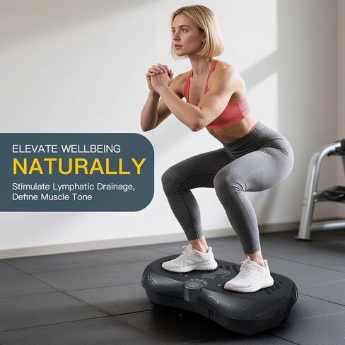 KRYLIX Vibration Plate Machine Exercise Platform for Whole Body Vibration Workout Weight Loss Lymphatic Drainage Fitness Platform Exercise Machine Vibrating Platform for Women Men in Saudi Arabia