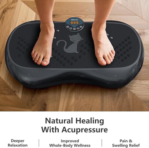 KRYLIX Vibration Plate Machine Exercise Platform for Whole Body Vibration Workout Weight Loss Lymphatic Drainage Fitness Platform Exercise Machine Vibrating Platform for Women Men in Saudi Arabia