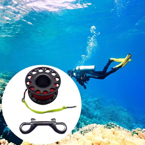 LeeQinersw Scuba Diving Reel, Dive Spool Reel with Snap Clip, Gray Reel in Saudi Arabia