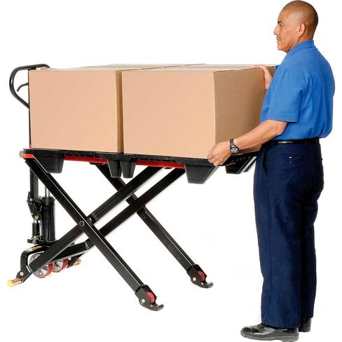 Global Industrial Manual High Lift Skid Jack Truck, 27 x 45, 2200 Lb. Capacity in Saudi Arabia