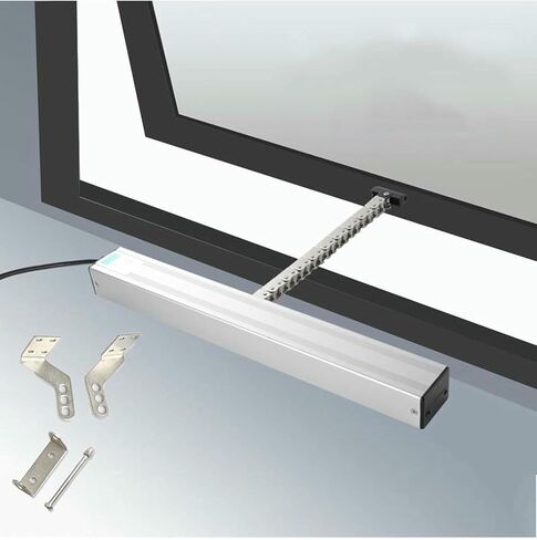 Electric Window Opener Actuator, Automatic Swing Door Closer for Casement Windows & Skylights, 400mm Roof Vent Control, Ideal for Commercial Use in Saudi Arabia