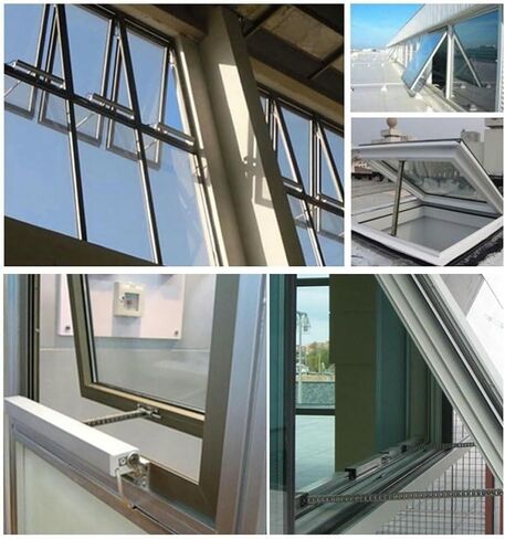 Electric Window Opener Actuator, Automatic Swing Door Closer for Casement Windows & Skylights, 400mm Roof Vent Control, Ideal for Commercial Use in Saudi Arabia