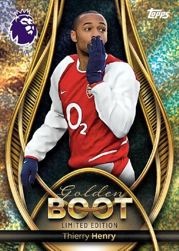 Topps Premier League 2026 - الإصدار الأول - Golden Boot Tin - يحتوي على 57 بطاقة بما في ذلك 7 بطاقات Golden Boot LE الحصرية in Kuwait