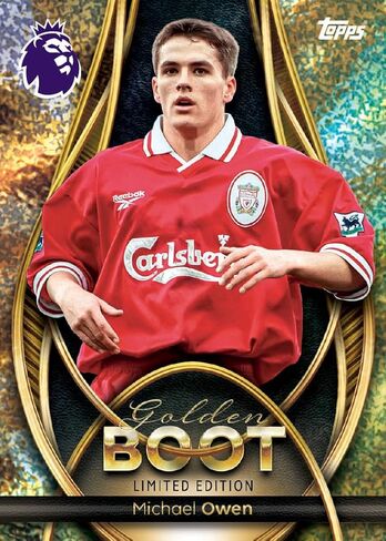 Topps Premier League 2026 - الإصدار الأول - Golden Boot Tin - يحتوي على 57 بطاقة بما في ذلك 7 بطاقات Golden Boot LE الحصرية in Kuwait