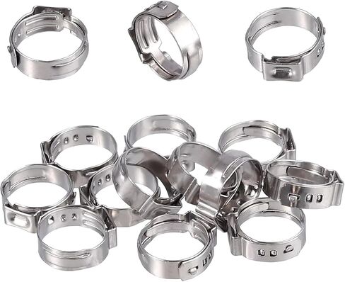 حزمة من 50 19.8-23.0mm مشابك خرطوم الأذن المفردة ، Mispire 304 مشابك خرطوم الفولاذ المقاوم للصدأ لتأمين خرطوم الأنابيب ، السيارات ، الأجهزة المنزلية in Kuwait