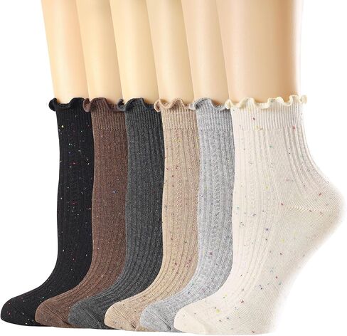 Mcool Mary Womens Ruffle Socks Crew عارضات القطن الزائد in Saudi Arabia