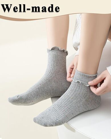 Mcool Mary Womens Ruffle Socks Crew عارضات القطن الزائد in Saudi Arabia