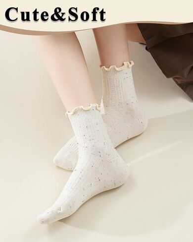 Mcool Mary Womens Ruffle Socks Crew عارضات القطن الزائد in Saudi Arabia