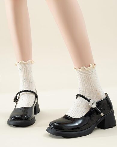 Mcool Mary Womens Ruffle Socks Crew عارضات القطن الزائد in Saudi Arabia