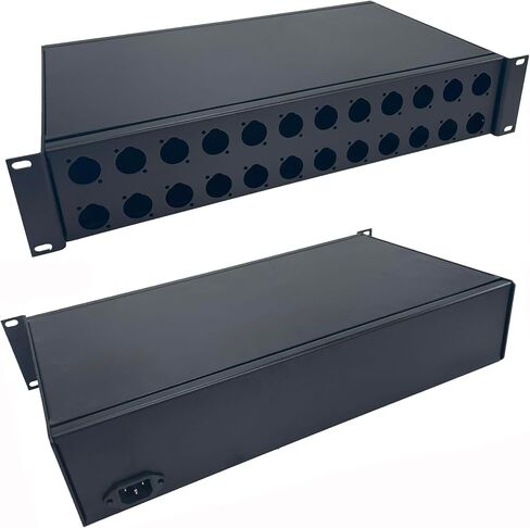 PROCRAFT ARBN-2U-10-V 2U 10 بوصة عميق بالكامل من الألومنيوم 19 بوصة صندوق مشروع مثبت على حامل - صنع في الولايات المتحدة الأمريكية - اختر التكوين المطلوب (واجهة فارغة، 1 ظهر IEC مع موصل) in Saudi Arabia