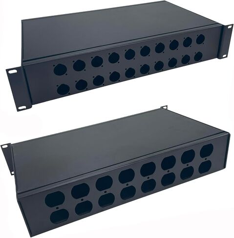 PROCRAFT ARBN-2U-10-V 2U 10 بوصة عميق بالكامل من الألومنيوم 19 بوصة صندوق مشروع مثبت على حامل - صنع في الولايات المتحدة الأمريكية - اختر التكوين المطلوب (واجهة فارغة، 1 ظهر IEC مع موصل) in Saudi Arabia